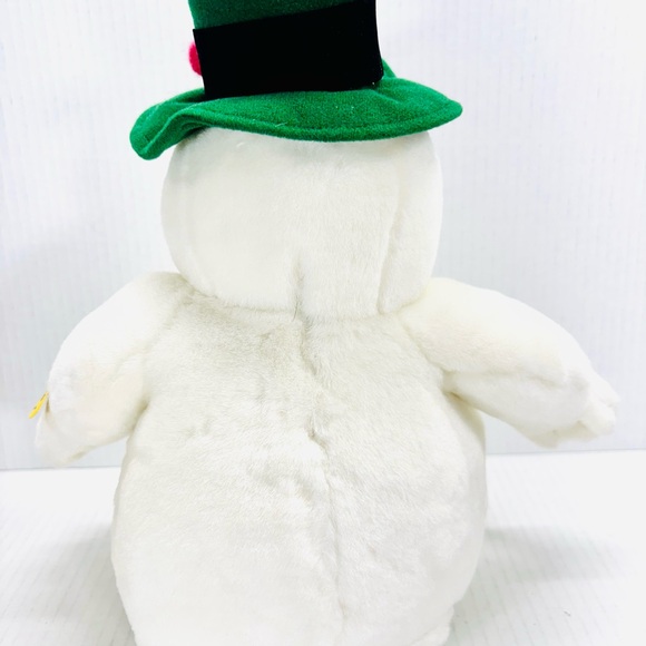 1998 Vintage Gemmy Frosty The Snowman Green Hat Singing Plush Tested, Rare! - Picture 4 of 7
